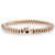 14k Gold 7.5" White Gold 6mm Polished Dragon Bracelet with Blue Sapphire