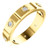 14k Yellow Gold 5.0mm 8 Stone Diamond band 0.25 Ctw.