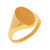 14k Gold  Oval Signet Ring 13mmx 8mm Open Back