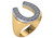 14k Gold Two Tone 17.0mm  1/2 Ctw. Diamond Horseshoe Ring