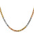 14k Gold 4mm Tri-color Rope Chain 22 Inches