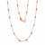 14K Rose Gold by the Yard Bead Station Necklace 18"