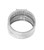 14k White Gold Matching Trio Wedding Bands With .75ct Round Diamonds