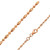 14k Rose Gold 2.0mm Typhoon Moon Cut Chain 16 Inches