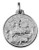 Sterling Silver 21.0mm Round Saint George Medal