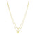 14k Yellow Gold Layered XO Necklace 18"