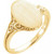 14k Yellow Gold Ladies Oval Signet Ring 13mm By 7mm