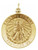 14k Gold 12.0mm Round Saint Peregrine Laziosi Medal