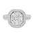 18K White Gold 13.7mm Emerald Cut Band With 2.0 ctw Diamonds