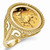 14k Gold Ladies 21.3mm Coin Ring With A 22k 1/10 Oz Year of the Ox
