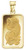 24k Gold 2.5 Gram Pamp Suisse .999 Lady Fortuna Bar Pendant Encased in 14k Gold Bezel