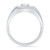 14K White Gold 11.7mm Men's Diamond Ring 0.85ctw
