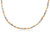 14k Gold 4.5mm Tri Color Marquis Link Chain 22 Inches