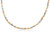 14k Gold 4.5mm Tri Color Marquis Link Chain 26 Inches