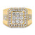 14K Yellow Gold Men's Diamond Cluster Ring 4.40 ctw  16mm