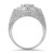 14K White Gold Men's Diamond Cluster Ring 4.88 ctw  18.7mm