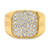 14K Yellow Gold Men's Diamond Cluster Ring 2.28 ctw  17.3mm