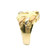 14k Gold Tri Color 17mm Wide Mens Horse Ring
