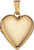 14k Gold 13MM Heart High Polish Locket Pendant