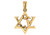 14k Gold 20mm High Polished Love Star Of David Pendant