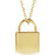 14K Yellow Gold Engravable Lock 12.00 mm x 8.00 mm