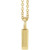 14K Yellow Gold Engravable Lock 12.00 mm x 8.00 mm