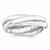 18K All White Gold 3 ring  Rolling Ring 2.5mm