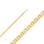 14k Gold 2.5mm Fancy Mariner Chain 18 Inches