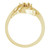 14k Yellow Gold Heart Shaped Family Mother's Ring, 3 Stone