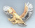 14K Gold Tri-Color Eagle Charm 26mm Tall By 33mm Wide