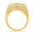 14k Yellow Gold Men's Cluster Diamond 18.9mm Ring 3.05 ctw Solid Back