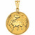 24k Gold 2021 Australia 1/10 oz Gold Lunar Ox Pendant Encased in 14k Gold