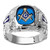 Sterling Silver Nugget Masonic Blue Lodge Blue Spinel Ring