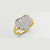 14k Gold Ladies 10mm x 12mm Cubic Zirconia Heart Cluster Ring