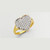 14k Gold Ladies 17mm x 17mm Cubic Zirconia Heart Cluster Ring