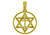 14K Yellow Gold 20mm Messianic Star Of David Charm