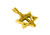 14K Yellow Gold  Messianic Star Of David Pendant 18.0mm x 20.0mm