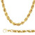 14k Gold 15mm Diamond Cut Rope Chain 26 Inches