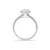 14k White Gold 1.51 Carat T.W.  Diamond Pear Shape Halo Ring