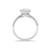 14k White Gold 1.43 Carat T.W.  Diamond Princess Shape Halo Ring