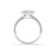 14k White Gold 1.54 Carat T.W.  Diamond Princess Cut Halo  Ring