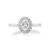 14k White Gold 1.44 Carat T.W.  Diamond Oval Shape Halo Ring