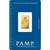 24k Gold 2.5 Gram Pamp Suisse .999 Rose Bar Pendant Encased in 14k Gold