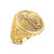 14k Gold Mens 25.5mm Nugget Pattern Coin Ring With A 22k 1/4 Oz American Eagle