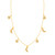 14k Yellow Gold 0.50 ct Diamond Star and Moon Layer Necklace