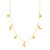 14k Yellow Gold 0.50 ct Diamond Star and Moon Layer Necklace