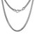 Sterling Silver Franco Chain Necklace 3mm Rhodium Finish Nickel Free 30 Inches Sterling Silver Franco Chain Necklace 3mm Rhodium Finish Nickel Free 30 Inches