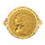 14k Gold Ladies 21.9mm Coin Ring With A 22k  2.5 Dollar Indian Head