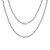 14K Rose Gold 3.0mm Moon Cut Ball Necklace 17 Inches