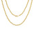 14K Rose Gold 3.0mm Moon Cut Ball Necklace 17 Inches
